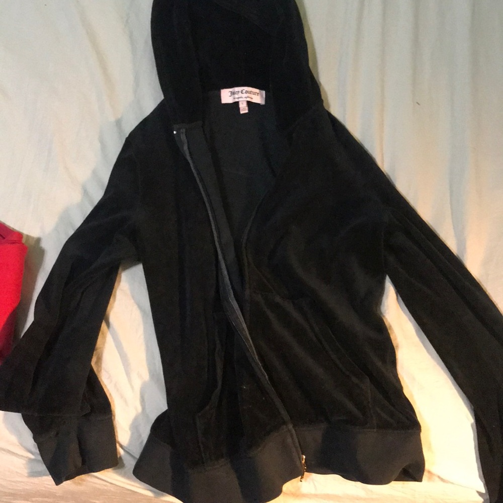 Juicy couture black zip up sweater